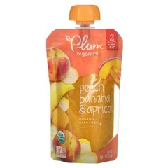 Дитяче пюре з персика абрикоса банана Plum Organics (Organic Baby Food Stage 2) 113 г