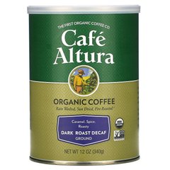Органічна кава, декофеїновий, глибокого обсмаження, Cafe Altura, 12 унцій (339 г)