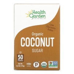 Health Garden, Органічний кокосовий цукор, 50 пакетів, 6,2 унції (175 г)