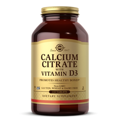 Цитрат кальцію з вітаміном Д3 Solgar (Calcium Citrate with Vitamin D3) 240 таблеток