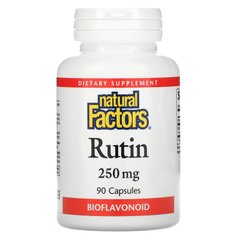 Рутин, Natural Factors, 250 мг, 90 капсул