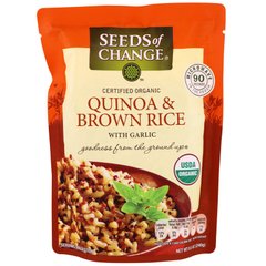Organic, кіноа і бурий рис, з часником, Seeds of Change, 85 унцій (240 г)
