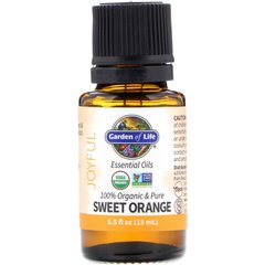 Ефірна олія солодкого апельсина Garden of Life (100% Organic & Pure Essential Oils Joyful Sweet Orange) 15 мл