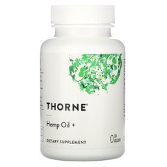 Конопляна олія Thorne Research (Hemp Oil+) 30 капсул