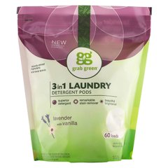 Пральний порошок 3-в-1 лаванда Grab Green (3-in-1 Laundry Detergent Pods) 1080 г