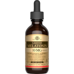 Мелатонін рідкий натуральний чорна вишня Solgar (Liquid Melatonin Natural Black Cherry Flavor) 10 мг 59 мл
