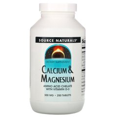 Кальцій і магній Source Naturals (Calcium and Magnesium) 300 мг 250 таблеток