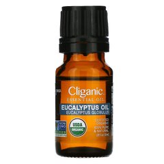 Cliganic, 100% чиста ефірна олія, евкаліпт, 2/6 рідких унцій (10 мл)