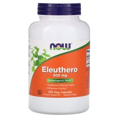 Сибірський женьшень Now Foods (Eleuthero) 500 мг 250 вегетаріанських капсул