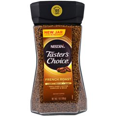 Тестер Чойс, розчинна кава, французького обсмаження, Taster's Choice, Instant Coffee, French Roast, Nescafé, 198 г