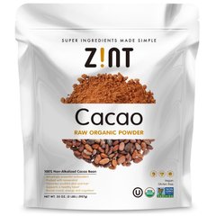 Какао, необработанный органический порошок, Zint, 907 г (32 унции) купить в Киеве и Украине