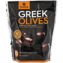 Грецькі оливки, оливки Каламата без кісточок, Gaea, 5,3 унції (150 г)