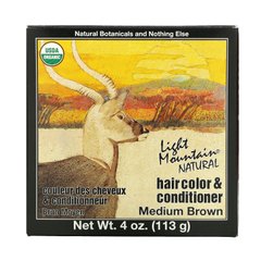 Фарба для волосся середній коричневий органічна Light Mountain (Hair Color & Conditioner) 113 м
