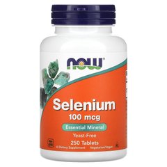 Селен без дріжджів Now Foods (Selenium) 100 мкг 250 таблеток