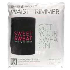 Пояс для схуднення розмір M колір чорний і рожевий Sports Research (Sweet Sweat Waist Trimmer) 1 шт