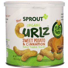 Curlz, солодка картопля і кориця, Sprout Organic, 1,48 унц (42 г)