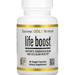 Вітаміни для здоров'я серцево-судинної системи та клітин California Gold Nutrition (Life Boost) 60 рослинних капсул