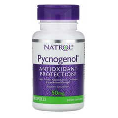Пікногенол, Pycnogenol, Natrol, 50 мг, 60 капсул