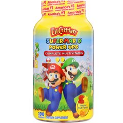 Мультивітаміни для дітей фруктовий смак L'il Critters (Super Mario) 190 жувальних таблеток