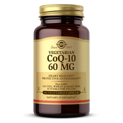 Вегетаріанський коензим CoQ10 Solgar (Vegetarian CoQ10) 60 мг 180 капсул