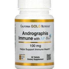 Андрографіс для імунітету California Gold Nutrition (Andrographis Immune with AP-BIO) 100 мг 30 таблеток