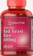 Красный дрожжевой рис Puritan's Pride (Red Yeast Rice) 600 мг 240 капсул купить в Киеве и Украине