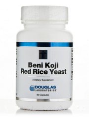 Бені Коджі Червоний дріжджовий рис Douglas Laboratories (Beni Koji Red Rice Yeast) 60 капсул /Пошкоджена