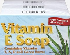 Натуральне мило з вітаміном Е і олією какао, Natural Vitamin E Soap with Cocoa Butter, Puritan's Pride, 1 набір