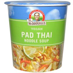 Vegan Pad Thai, Суп з локшиною, Dr McDougall's, 2,0 унції (56 г)