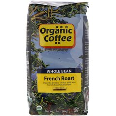 Цільнозернова кава, французька обжарка, Organic Coffee Co, 12 унц (340 г)