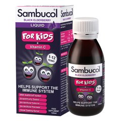 Самбукол сироп для імунітету Чорна бузина + Вітамін С для дітей від 1 року Sambucol (Kids Liquid) 120 мл
