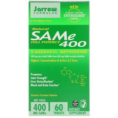 S-аденозил-L-метіонін, SAM-e, Promotes Joint Strength and Mood, Jarrow Formulas, 60 таблеток