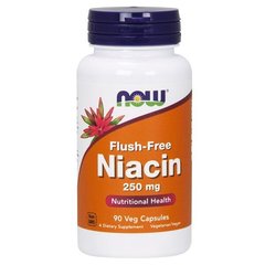 Ніацин Вітамін B3 Now Foods (Flush-Free Niacin) 250 мг 90 капсул