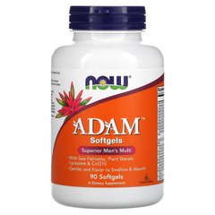 Мультивітаміни для чоловіків комплекс Now Foods (ADAM) 90 м'яких капсул