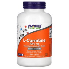Карнітин Now Foods (L- Carnitine) 1000 мг 100 таблеток