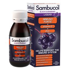 Самбукол сироп для імунітету Чорна бузина + Вітамін С + Цинк від 3 років Sambucol (Immuno Forte) 120 мл