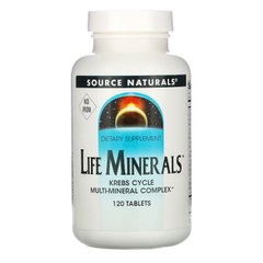 Мультимінерали без заліза Source Naturals (Life Minerals) 120 таблеток
