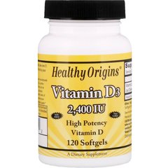 Вітамін D3 Healthy Origins (Vitamin D3) 2400 МО 120 капсул