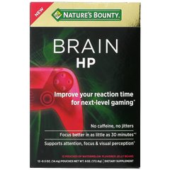 Nature's Bounty, Brain HP, кавун, 12 пакетиків по 0,5 унції (14,4 г) кожен