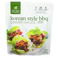 Simply Organic, Asian Dishes, соус для барбекю у корейському стилі, 8 унцій (227 г)