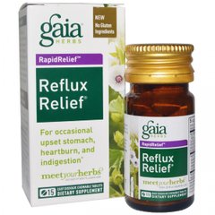 RapidRelief, позбавлення від рефлюксу, Gaia Herbs, 15 жувальних таблеток