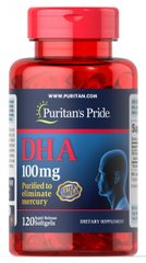 ДГК Puritan's Pride (DHA) 100 мг 120 капсул