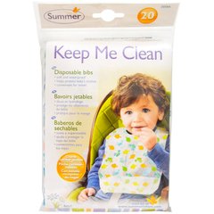 Keep Me Clean, одноразовые слюнявчики, Summer Infant, 20 слюнявчиков купить в Киеве и Украине