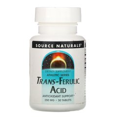 Транс-ферулова кислота Source Naturals (Trans Ferulic Acid) 30 таблеток