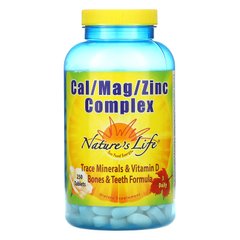 Комплекс кальцію магнію і цинку Nature's Life (Cal / Mag / Zinc Complex) 250 таблеток