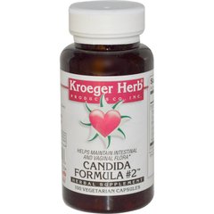 Формула кандида # 2, Candida Formula # 2, Kroeger Herb Co, 100 вегетаріанських капсул
