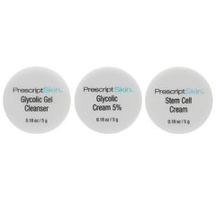 Набір пробних продуктів із гліколевою кислотою PrescriptSkin (Glycolic Trial Set) 3 баночки по 5 г