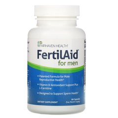 Мультивітаміни для чоловіків, FertilAid for Men - Male Fertility Supplement for Sperm Count, Fairhaven Health, 90 рослинних капсул