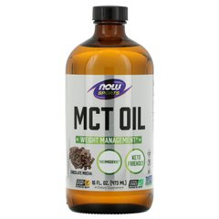 Олія МСТ смак шоколаду Now Foods (MCT Oil Sports) 473 мл