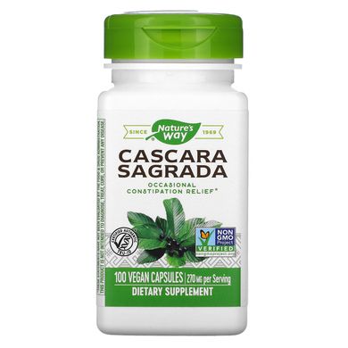 Каскара саграда Nature's Way (Cascara Sagrada) 270 мг 100 капсул купить в Киеве и Украине